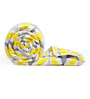 Ultra Soft Microfiber Reversible Abstract Print Yellow and Grey Single Comforter