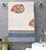 Ultramarine Madhuban Floral Waffle Cotton 250 GSM Bath Towel
