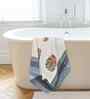 Ultramarine Madhuban Floral Waffle Cotton 250 GSM Bath Towel