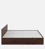 Ultramax Wood King Size Bed in Columbian Walnut and Frosty White Finish with Box Storage