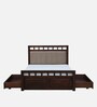 Ulyano Sheesham Wood Queen Size Bed in Scratch Resistant Provincial Teak Finish With Drawer Storage