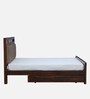 Ulyano Sheesham Wood Queen Size Bed in Scratch Resistant Provincial Teak Finish With Drawer Storage