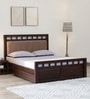 Ulyano Sheesham Wood Queen Size Bed in Scratch Resistant Provincial Teak Finish With Drawer Storage