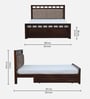 Ulyano Sheesham Wood Queen Size Bed in Scratch Resistant Provincial Teak Finish With Drawer Storage