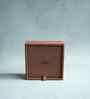 Umber Brown Square PU Leather Tissue Box Cover Modern Tabletop Napkin Holder