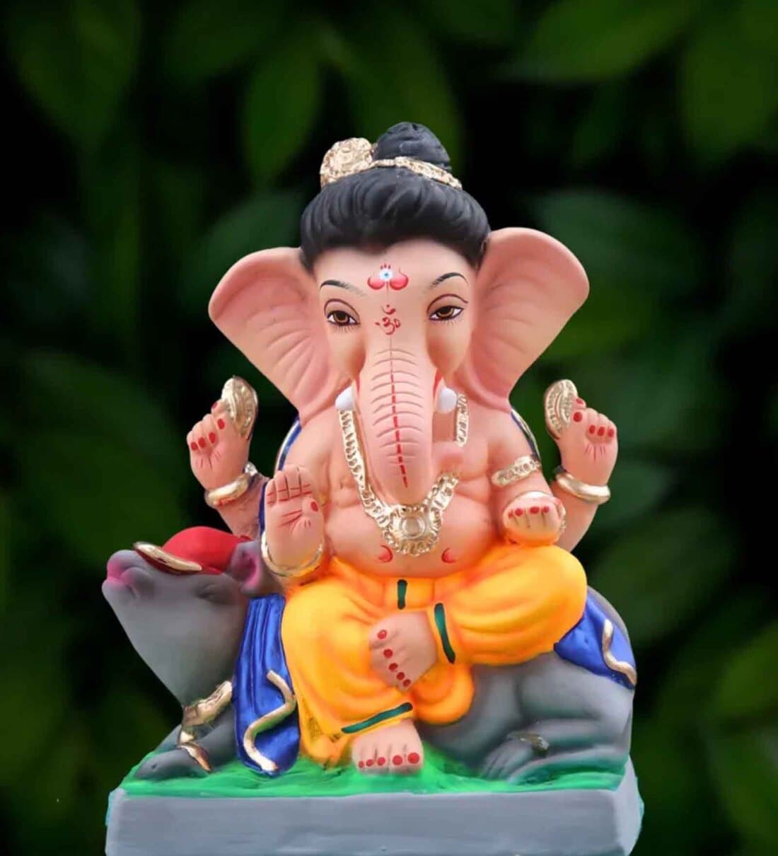 Buy Undir Balmurti Multicolour Clay 12 Inches Eco Friendly Ganesh Murti ...