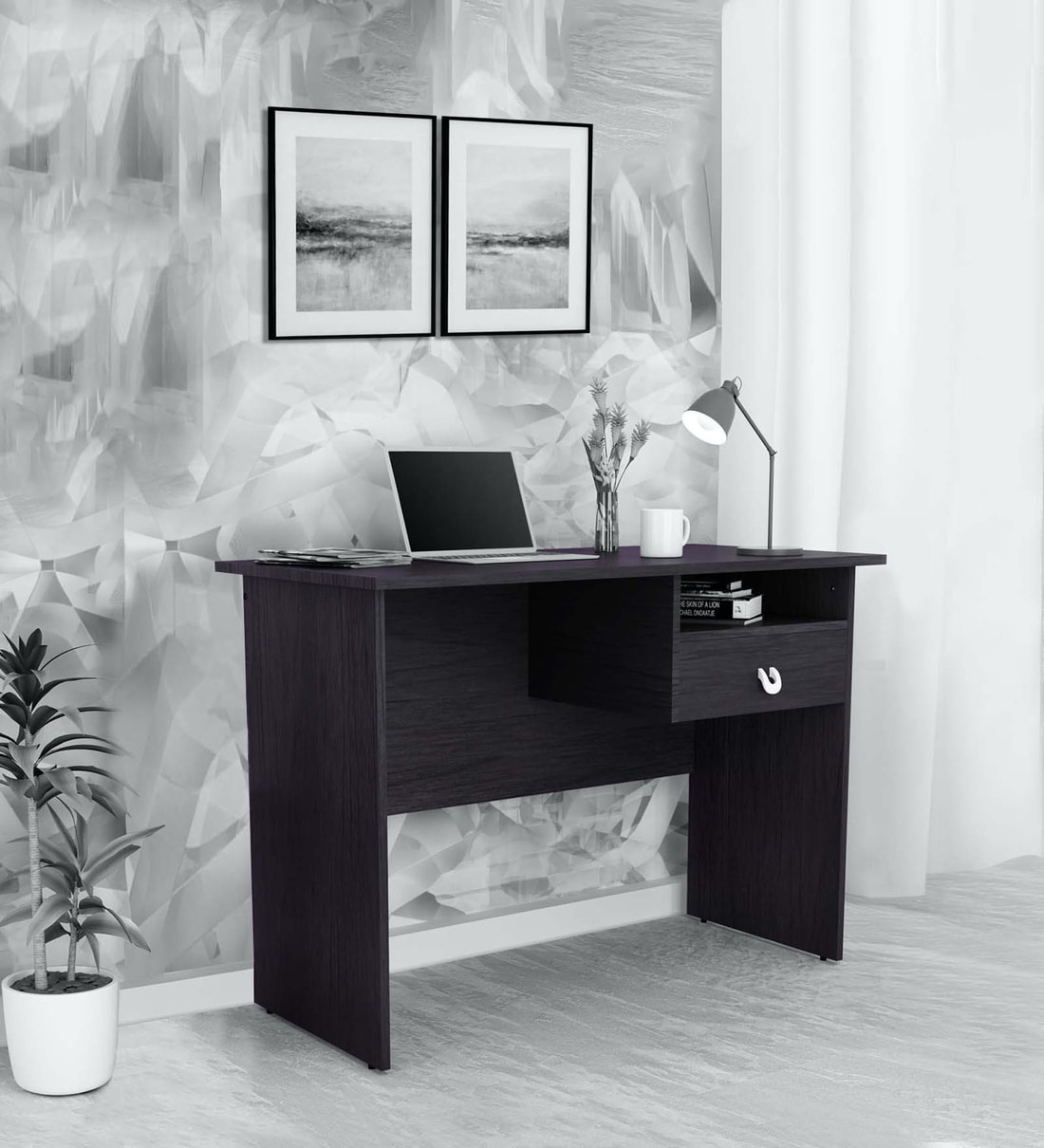 Buy Uno Study Table in Granite Black upto 70% Discount