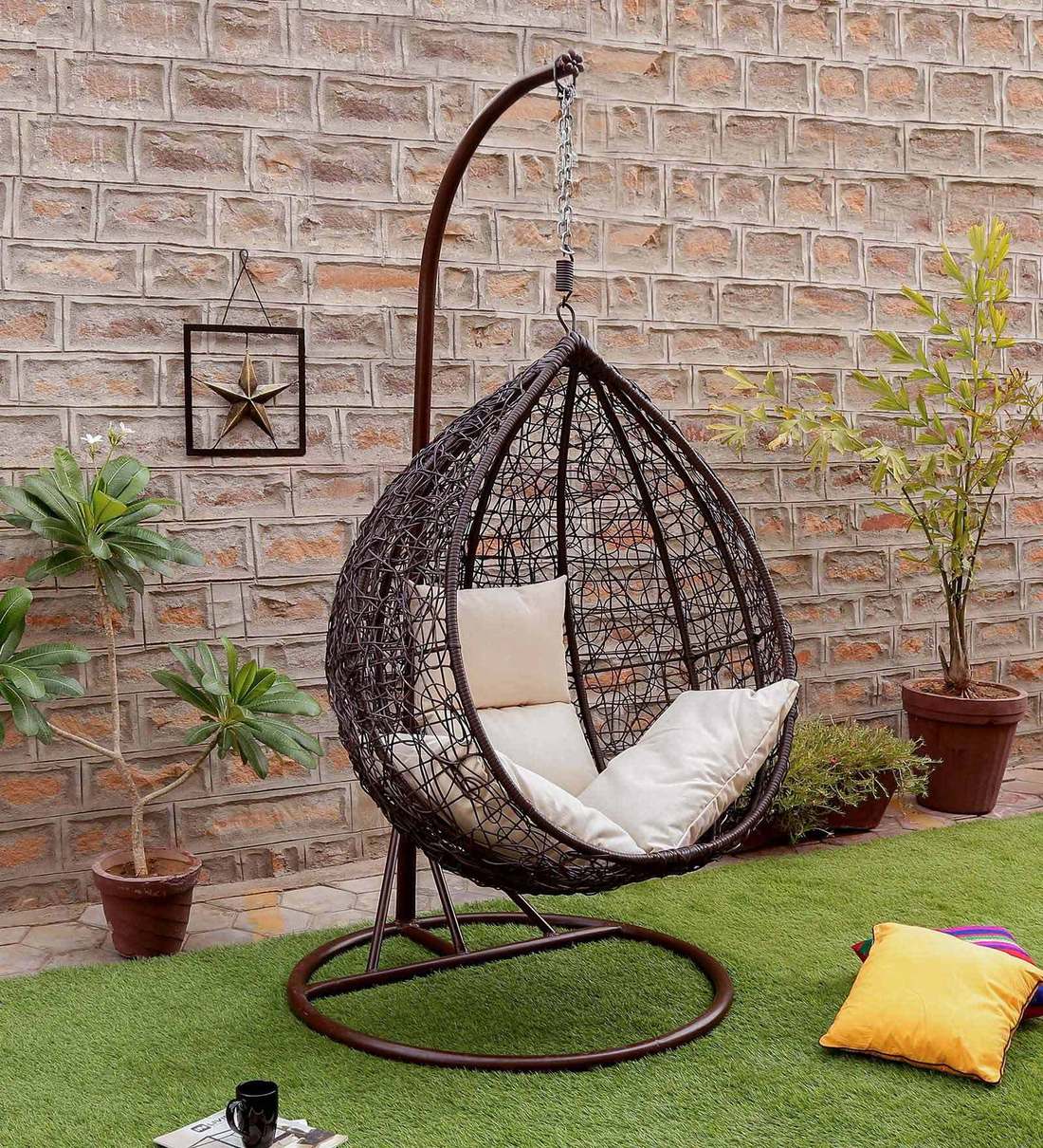 pepperfry cane swing