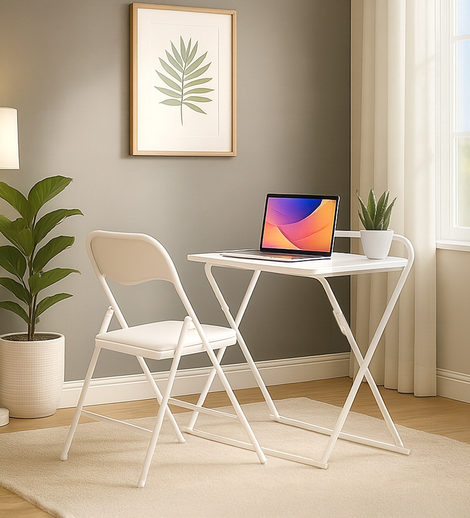 Buy Unifold Foldable Study Table Chair In White Color At 32 OFF By 