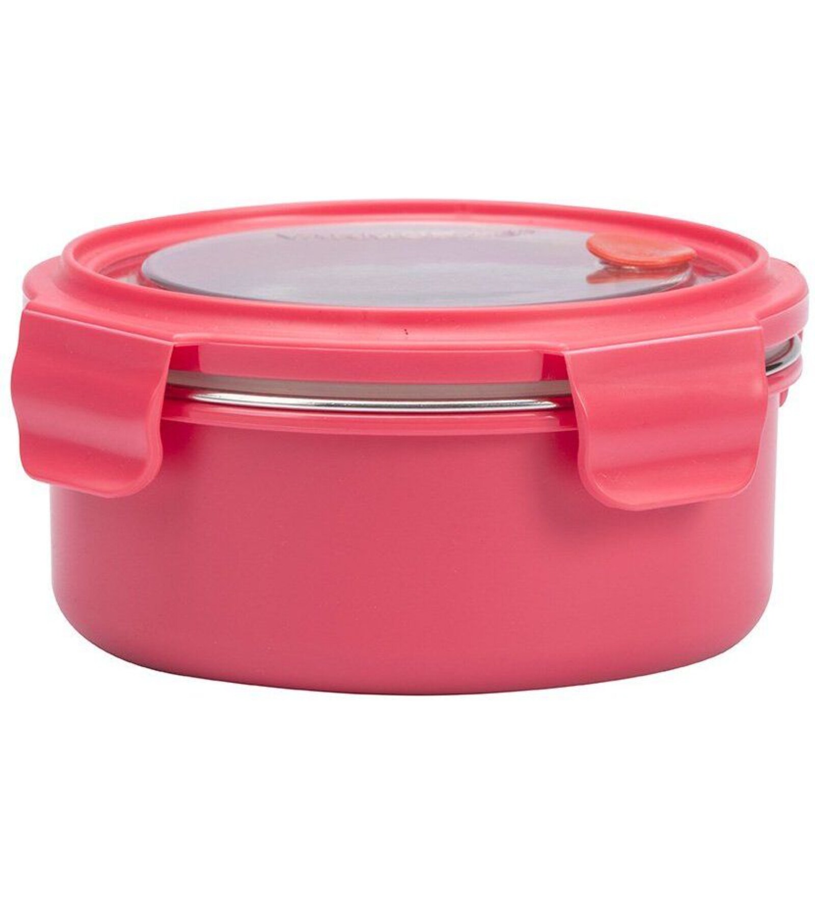 Varmora UniQ | Stainless Steel Lunch Box with outer Plasic| Double Walled PUF Insulated | Airtight & Leak Proof | BPA Free- 620ml- Pink