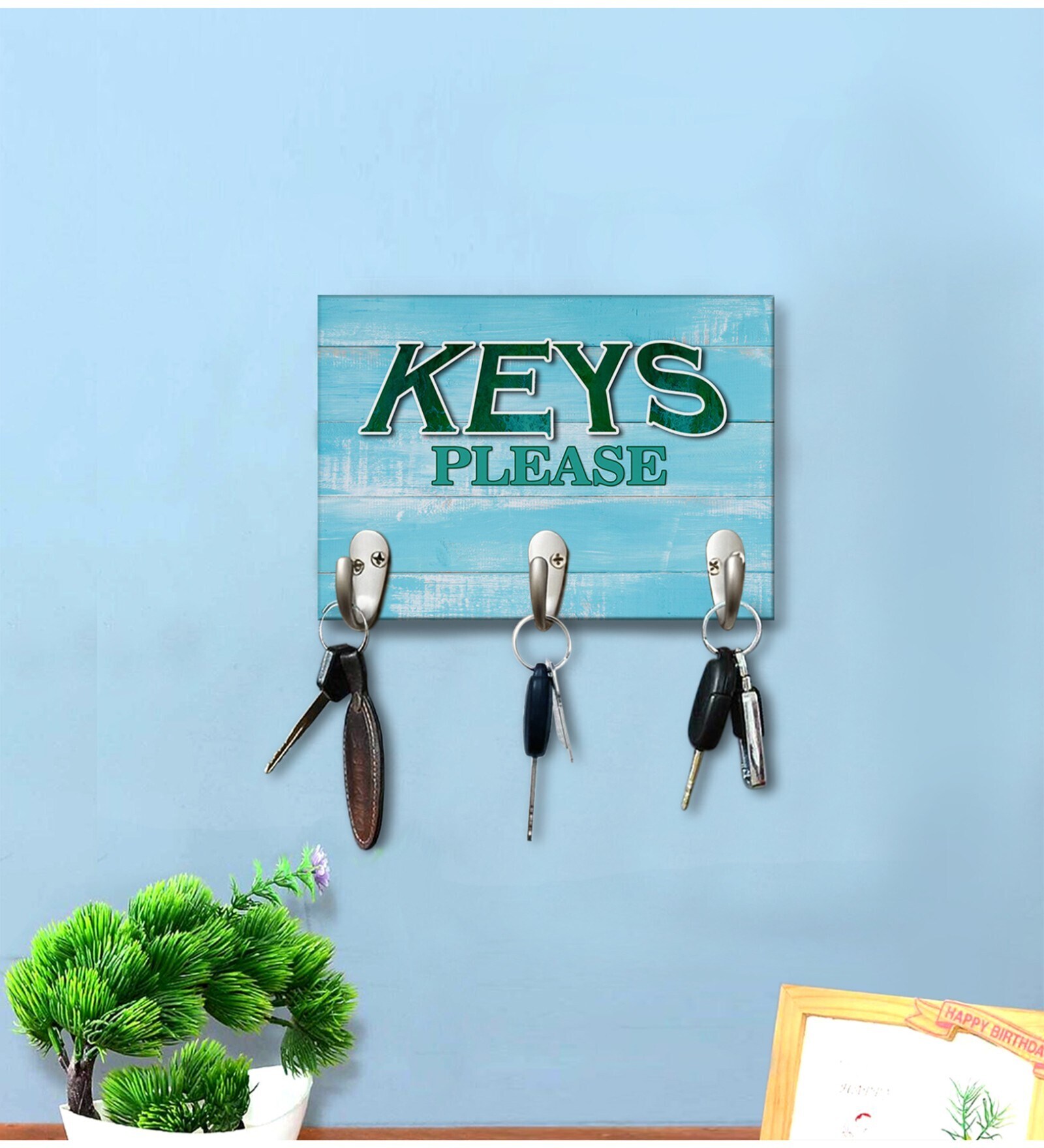 Buy Abstract Multicolour MDF 3 Hooks Key Holder at 3% OFF by 999Store ...