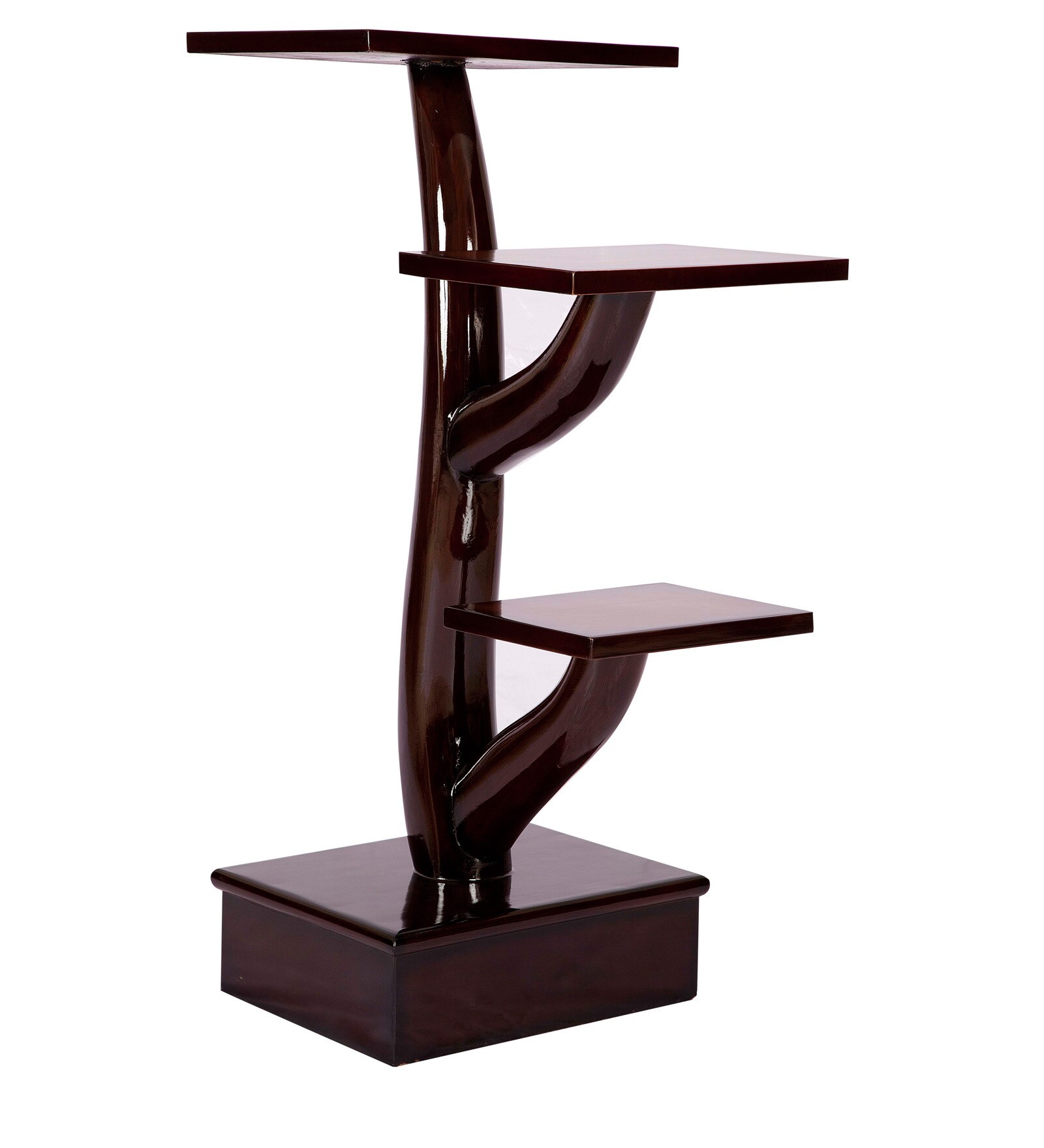 Buy Unique Display Stand in Brown Polish by Karigar Online Contemporary Display Units