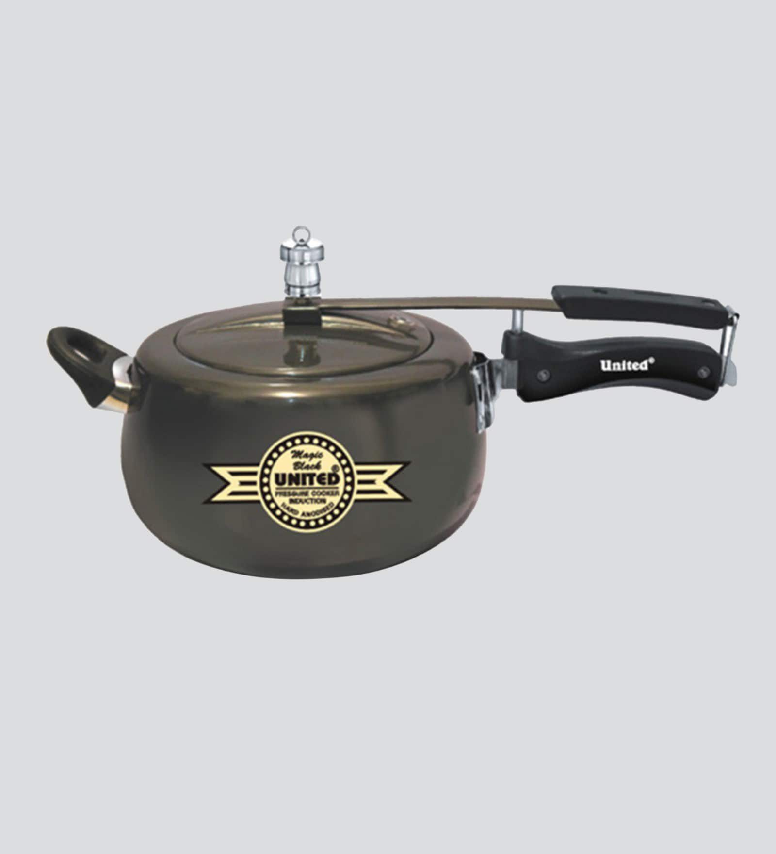 United Black Aluminium 5 L Pressure Cooker