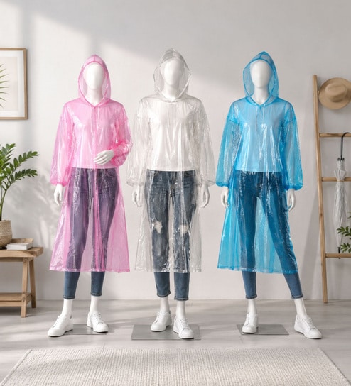 Unisex Disposable Rain Card for Emergency Use Assorted