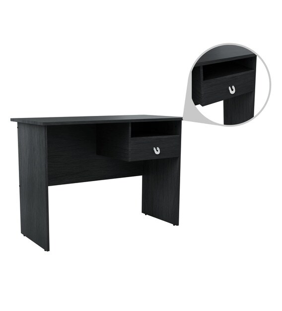 Buy Uno Study Table in Granite Black Colour by Godrej Interio Online Modern Writing Tables