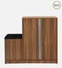 Unagi 15-Pairs Shoe Cabinet In Lyon Walnut Finish With Seating