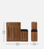 Unagi 15-Pairs Shoe Cabinet In Lyon Walnut Finish With Seating