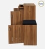 Unagi 15-Pairs Shoe Cabinet In Lyon Walnut Finish With Seating