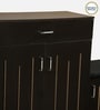 Unagi 15-Pairs Shoe Cabinet In Wenge Finish With Seating