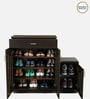 Unagi 15-Pairs Shoe Cabinet In Wenge Finish With Seating