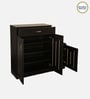 Unagi 15-Pairs Shoe Cabinet In Wenge Finish With Seating