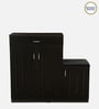 Unagi 15-Pairs Shoe Cabinet In Wenge Finish With Seating