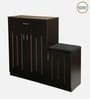 Unagi 15-Pairs Shoe Cabinet In Wenge Finish With Seating