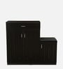 Unagi 15-Pairs Shoe Cabinet In Wenge Finish With Seating