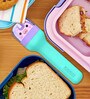 Unicorn Blue Stainless Steel (Set of 4) Pocket Knife & Fork Set
