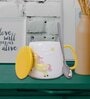 Unicorn Coffee Mug with Lid & Spoon-Yellow