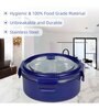 Varmora UniQ | Stainless Steel Lunch Box with outer Plasic| Double Walled PUF Insulated | Airtight & Leak Proof | BPA Free- 620ml- Blue