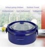 Varmora UniQ | Stainless Steel Lunch Box with outer Plasic| Double Walled PUF Insulated | Airtight & Leak Proof | BPA Free- 620ml- Blue