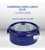 Varmora UniQ | Stainless Steel Lunch Box with outer Plasic| Double Walled PUF Insulated | Airtight & Leak Proof | BPA Free- 620ml- Blue