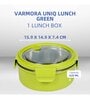 Varmora UniQ | Stainless Steel Lunch Box with outer Plasic| Double Walled PUF Insulated | Airtight & Leak Proof | BPA Free- 620ml- Green