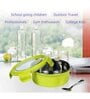 Varmora UniQ | Stainless Steel Lunch Box with outer Plasic| Double Walled PUF Insulated | Airtight & Leak Proof | BPA Free- 620ml- Green