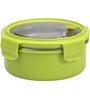 Varmora UniQ | Stainless Steel Lunch Box with outer Plasic| Double Walled PUF Insulated | Airtight & Leak Proof | BPA Free- 620ml- Green