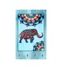Mandala Elephant Multicolour MDF 4 Hooks Key Holder