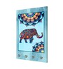 Mandala Elephant Multicolour MDF 4 Hooks Key Holder