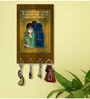 The Worst Part Of Life is Waiting Multicolour MDF 4 Hooks Key Holder