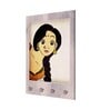 Lady Face Grey MDF 4 Hooks Key Holder