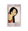 Lady Face Grey MDF 4 Hooks Key Holder