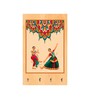 Dancing Lady Multicolour MDF 4 Hooks Key Holder