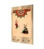 Dancing Lady Multicolour MDF 4 Hooks Key Holder