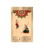 Dancing Lady Multicolour MDF 4 Hooks Key Holder