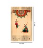 Dancing Lady Multicolour MDF 4 Hooks Key Holder