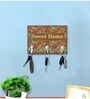 Sweet Home Multicolour MDF 3 Hooks Key Holder