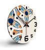 Unique Pattern Multicolour Wood & Mdf Wall Clock