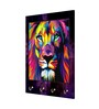 Lion Face Multicolour MDF 4 Hooks Key Holder
