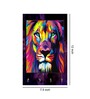 Lion Face Multicolour MDF 4 Hooks Key Holder