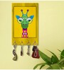 Deer Multicolour MDF 4 Hooks Key Holder